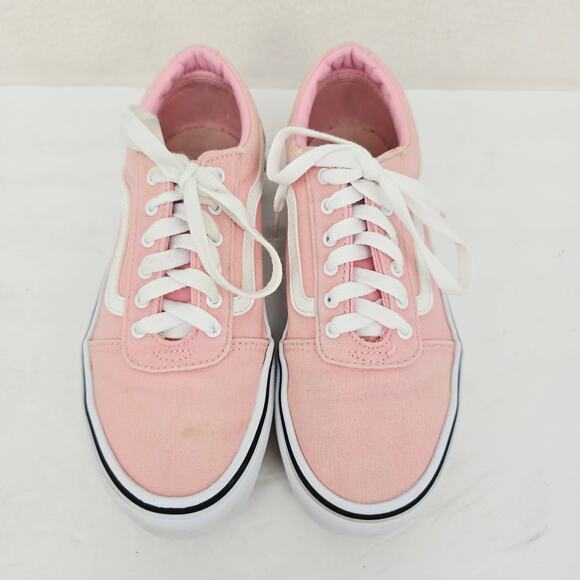 VANS Missy Lace Up Canvas Sneakers Shoes Pink 4.5 - Picture 4 of 8